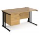 Maestro Cable Managed 800mm Desk with Two Drawer Pedestal